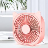 Tafelventilator - Bureau ventilator - Mini ventilator - USB aansluiting - Roze