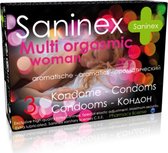 Saninex - condooms - 3 stuks - condooms met glijmiddel - multi orgasme - voor vrouwen