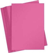 Karton - roze - A4 - 21x29,7cm - 180 grams - Creotime - 100 vellen