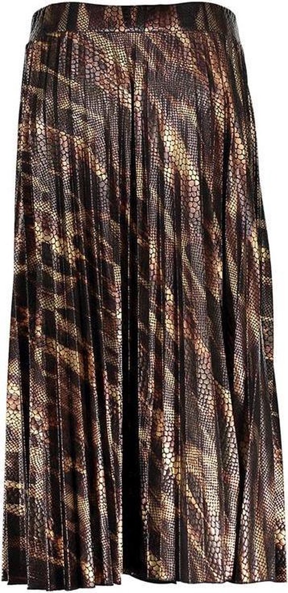 Skirt Snake Printed Plisee 06588 Black/gold