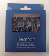Hermoli 1:50 3D figuren zittend clear/transparant 15 stuks
