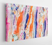 Onlinecanvas - Schilderij - Close Up Photo Painting Art Horizontal Horizontal - Multicolor - 60 X 80 Cm