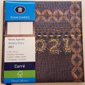 Ryam Diaries week agenda 2021 170 x170 mm, zestalig, leeslint, 14 maanden