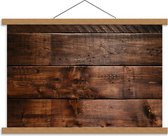 Schoolplaat – Houten Planken  - 60x40cm Foto op Textielposter (Wanddecoratie op Schoolplaat)