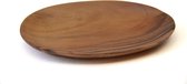 Kinta - lot de 2 - assiette ovale en bois - assiette à gâteau en bois - assiette petit déjeuner en bois - commerce équitable
