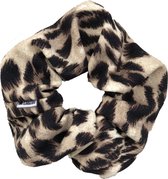 Ellastiek scrunchie Dierenprint - haarelastiekjes - haar accessoire - luxe uitstraling en kwaliteit- Handmade in Amsterdam (kimstiek)