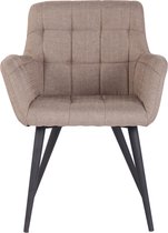 Eetkamerstoel - Stof - Taupe - Modern design