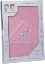 Gamberritos Badcape Honden 100 X 100 Cm Badstof Roze