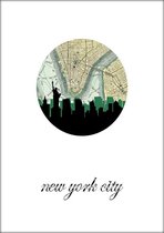 Steden Poster - New York Skyline - Wandposter 60 x 40 cm