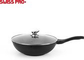 Swiss Pro+ | Marmeren Wokpan - Ø 28 cm - Geschikt Voor Alle Warmtebronnen