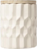 Voorraadpot - Snoeppot - Voorraadbus - Bewaarblik - Pot met deksel - Modern Creme - Keramiek