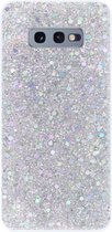 ADEL Premium Siliconen Back Cover Softcase Hoesje Geschikt voor Samsung Galaxy S10e - Bling Bling Glitter Zilver