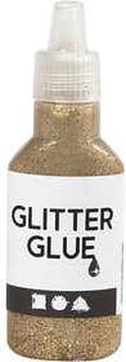 Glitterlijm, goud, 25 ml/ 1 fles