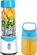 Luxe- Mini- Juice - smoothie Blender- usb oplaadbaar -draagbare - portable - draadloze  blender to go- 7 delig inclusief extra recept voor 50 smoothies