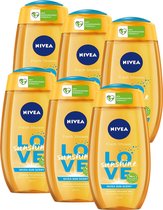 NIVEA Love Sunshine Douchegel - 6 x 250 ml - Voordeelverpakking