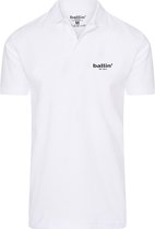 Heren Polo SS met Ballin Est. 2013 Basic Polo Print - Wit - Maat XL