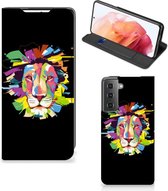 Book Case Samsung Galaxy S21 Smart Cover Lion Color