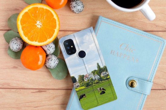 Étui pour smartphone OnePlus Nord N10 5G Étui portefeuille pour livre de vaches hollandaises