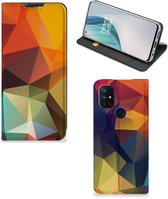 Smartphone Hoesje OnePlus Nord N10 5G Leuk Book Case Polygon Color