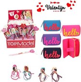 Top Model Valentijnsdag cadeau - Portemonnee - Unieke BFF pen - Armbandje - 3 Delige set