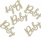 Feestdeco - Houten confetti - Baby - 18 stuks - BABYSHOWER