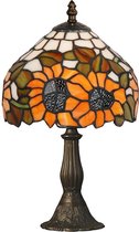 Tiffany stijl tafellamp - glas in lood - 33 cm hoog
