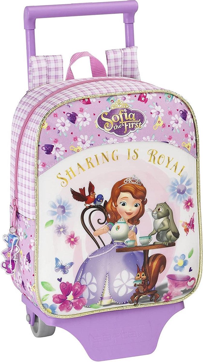 Disney Sofia Rugzak Met Trolley - 34 cm - School rugzak- Rugtas voor peuters - Kleuters - Kinderen