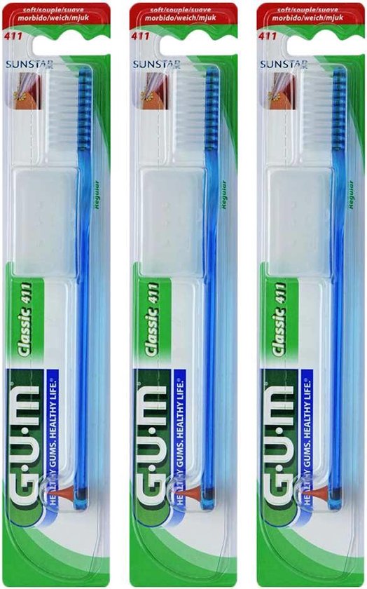 3x GUM Tandenborstel Classic Soft Grote Kop
