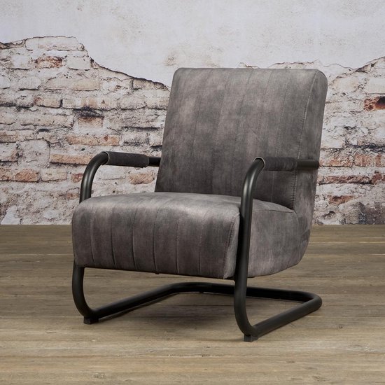 Fauteuil Riva Antraciet | Stof