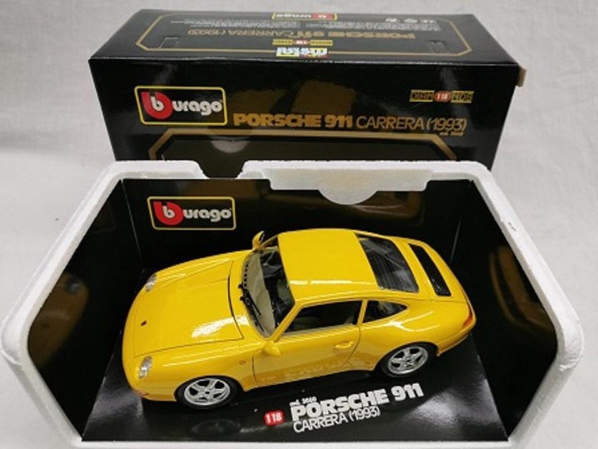 BURAGO Burago PORSCHE 911 CARRERA 1993 1/18 Code 3060 Yellow