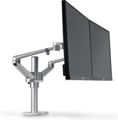Alberenz® Dubbele Monitor Arm Zilver - Dubbele Monitorbeugel Zilver - Monitorarm 2 schermen - Ergonomisch ontwerp - Scherm beugel - Monitorbeugel