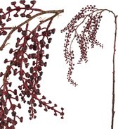 PTMD Berry Plant Hangende Bessen Kunsttak - 50 x 16 x 112cm - Bordeaux