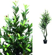 PTMD Tree Green Olijfboom Kunstplant - 64 x 46 x 147 cm - Plastic pot - Groen