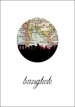 Steden Poster - Bangkok Skyline - Wandposter 60 x 40 cm