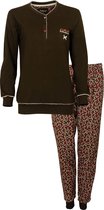 Tenderness Dames Pyjama Bruin TEPYD2902A - Maten: XL