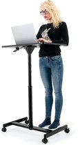 Tatkraft Focus - Ergonomische Laptoptafel Op Wielen - Geschikt Voor  Notebook / Apple Macbook Pro/Air 7-20 Inch Statafel Laptopstandaard Steun - Mobiele Bed/Schoot/Bank Laptop Stan