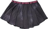 Bundle - Vibes - Skater Rokje Reptielenprint - Zwart/Roze Queen Size (46 - 52) met glijmiddel