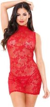 Bundle - Tease - Kanten Jurkje Ariel Met String - Rood One Size met glijmiddel