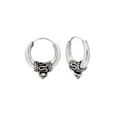 Karma Bali hoop oorringen BIJO-1 Zilver (10MM)