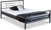 Bed Box Wonen - Holly metalen bed - Antraciet/Chroom - 90x210