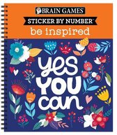 Brain Games - Sticker by Number- Brain Games - Sticker by Number: Be Inspired - 2 Books in 1