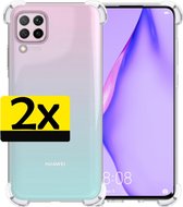 Huawei P40 Lite Hoesje Transparant Shockproof - Huawei P40 Lite Case - Huawei P40 Lite Hoes Transparant - 2 Stuks