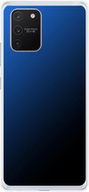 Samsung Galaxy S10 Lite - Smart cover - Blauw Zwart - Transparante zijkanten