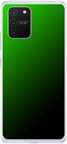 Samsung Galaxy S10 Lite - Smart cover - Groen Zwart - Transparante zijkanten