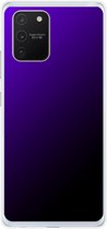 Samsung Galaxy S10 Lite - Smart cover - Paars Zwart - Transparante zijkanten