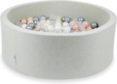 Ballenbad XXL 110x40cm Light Grey incl. 500 ballen (transparant-parel-zilver-rose gold-lichtgoud)
