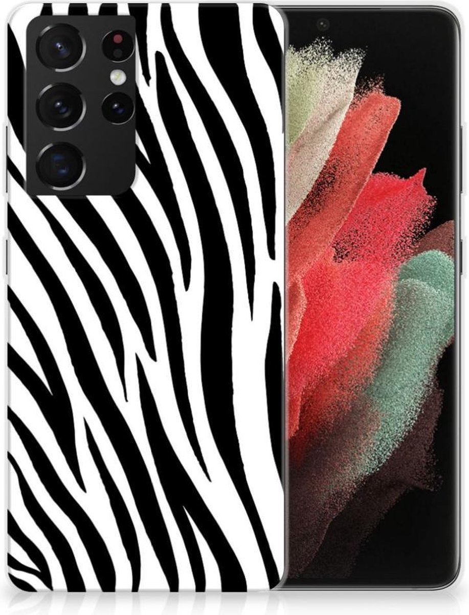 Samsung Galaxy S21 Ultra TPU Hoesje Zebra