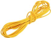 Stoffen kabel Geel rond 2x0.75mm 10 meter