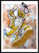 OffWhite Air Jordan 1 Canary Yellow schilderij (reproductie) 51x71cm