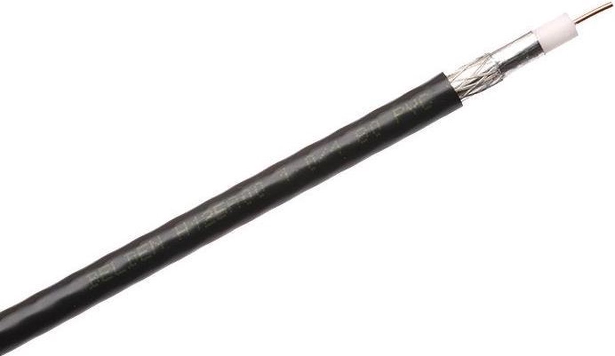 Belden Coaxkabel AL/PVC H125 zwart 100 meter doos